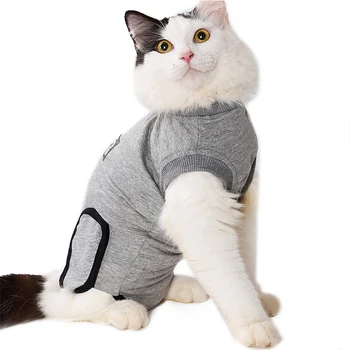 

Cotton Cat Vest Recovery Suit for Surgery Wounds Protect kitten Skin Bandages Safe Costume Clothing Anti Scratch Cat Accessories