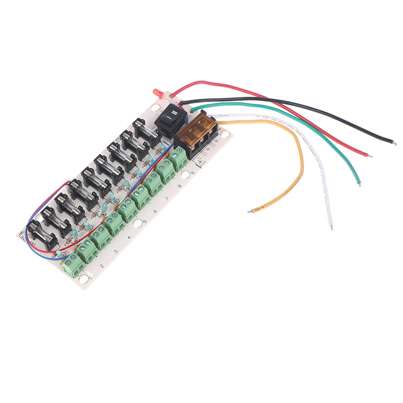 

12V DC Power Electricity Current Wiring LED Switch Distribution 9-way PCB Board Terminal Block For Switching Power Supply