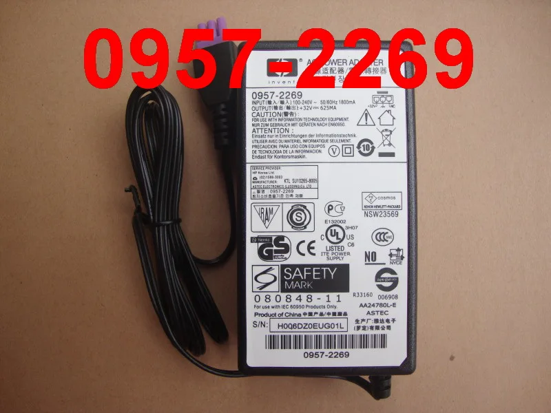 Адаптер 0957-2269 для HP Officejet F2418 D2568 F4488 D1668 D2668 C4688 C4788 k109a J4580 J4660 J4500 1 шт. | Обустройство