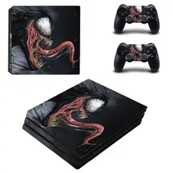 PS4 Pro Venom кожи Стикеры чехол для sony Playstation 4 Pro консоли и два контроллера