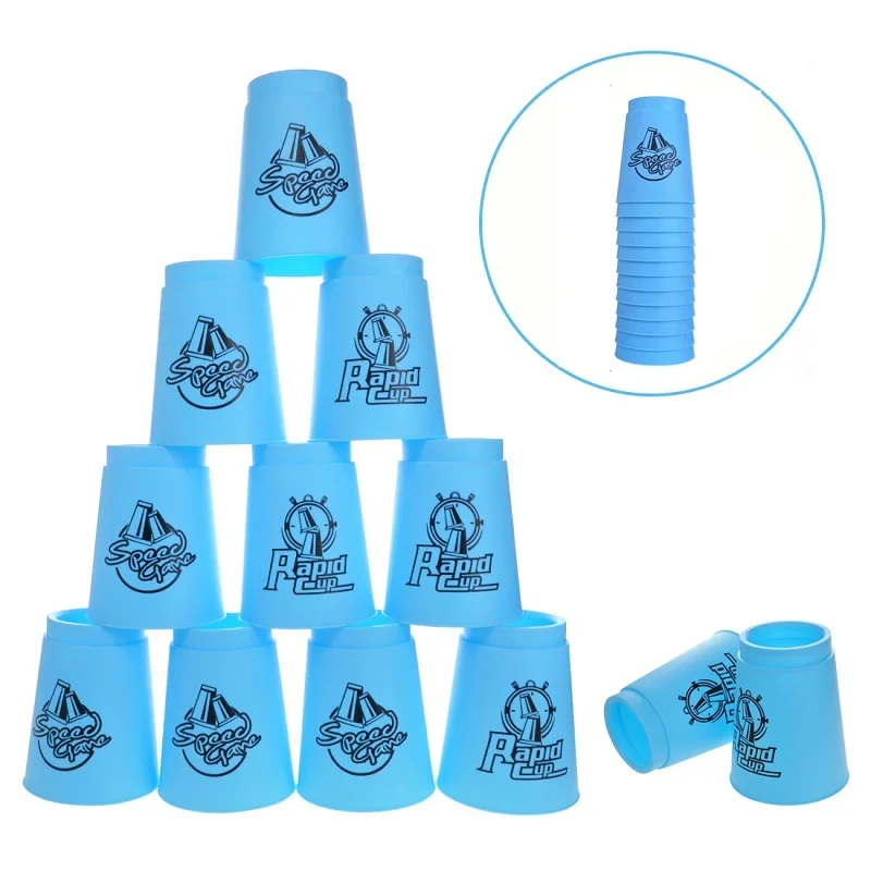 1 set 12 Pieces Quick Stack Cups Fast Reaction Stacking Game Quick Cups