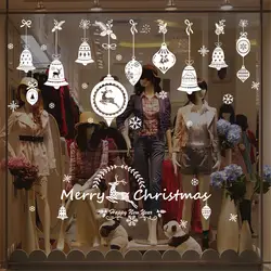 Наклейки на окна стекло наклейки рождественские украшения для домашний декор navidad рождественские украшения