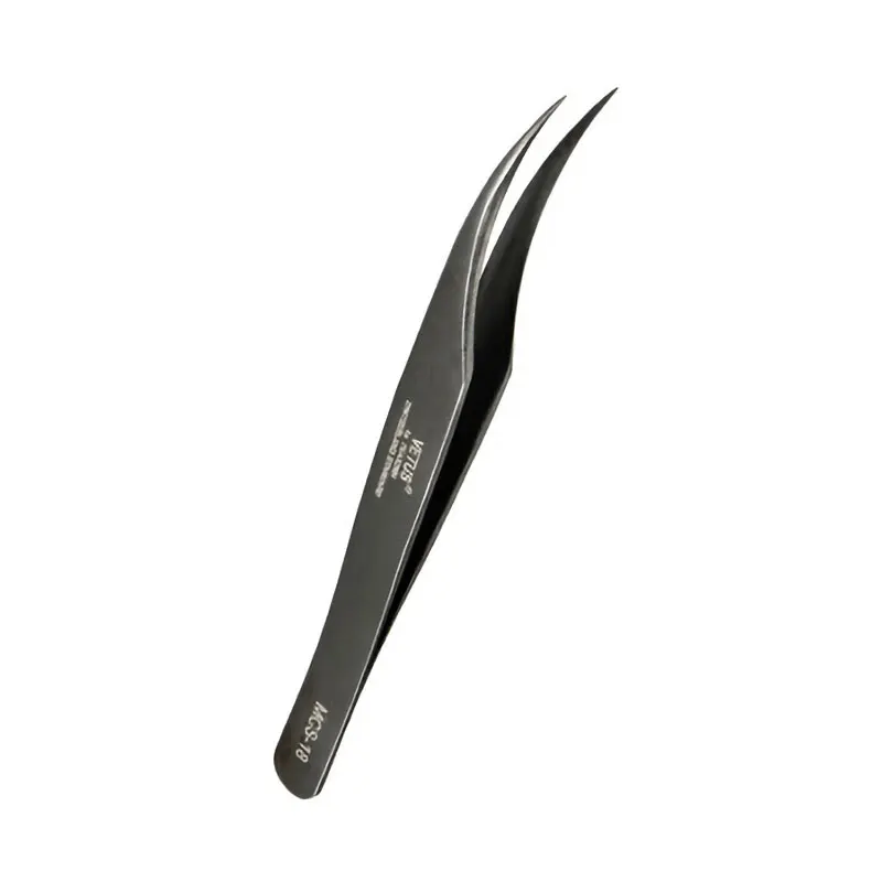 Vetus MCS Series Tungsten Premium Beauty Makeup Tweezers for Eyelashes Extension Ultra Fine Tip Pinzas