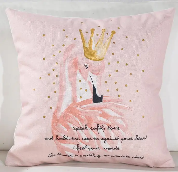 Скандинавский стиль розовая Подушка "фламинго" чехол воздушный шар перо Геометрическая полоса Декоративные Чехлы для подушек для гостиной диван - Цвет: 1