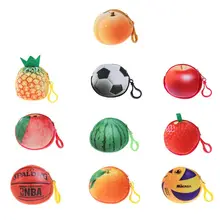 3D милый кошелек сумка фрукты молния мини монета кошелек для монет плюшевый Органайзер