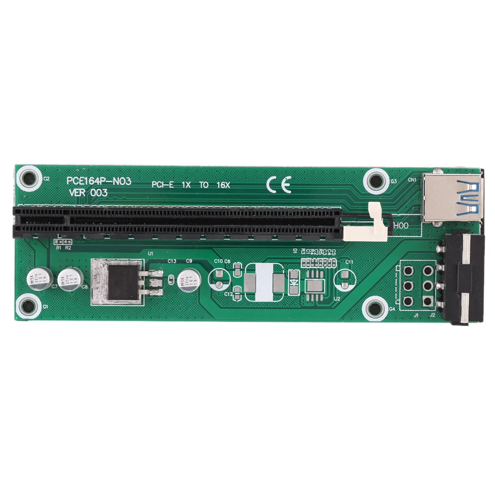 5 шт. USB 3,0 PCI-E PCI Express 1x to 16x удлинитель Riser Board Card Adapter с кабелем питания SATA и usb-кабелем