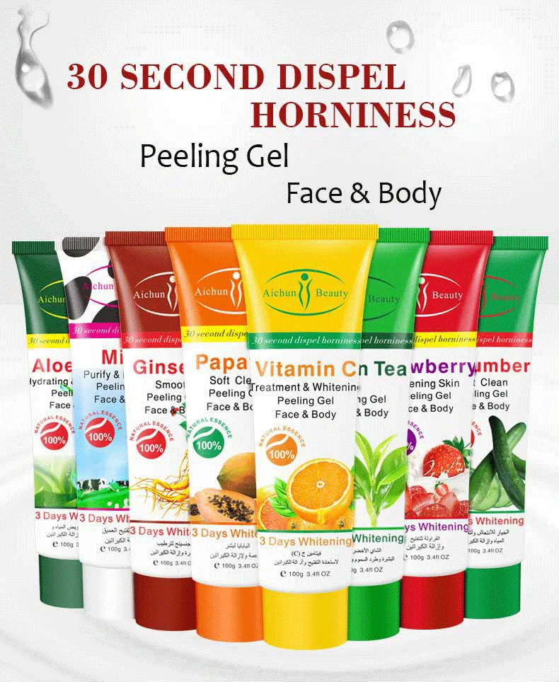 Aichun Beauty Papawa Aloe Milk Green Tea Exfoliating Cream Scrub Peeling Gel Face Body Skin Whitening Cream Hand Body Care Treatments Masks Aliexpress