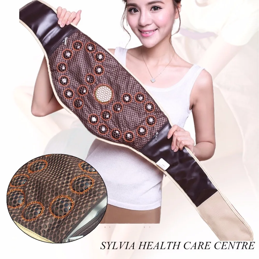 

2019 Electric heating jade waist belt waist warm waist pain belt vibration massage back pain release belt