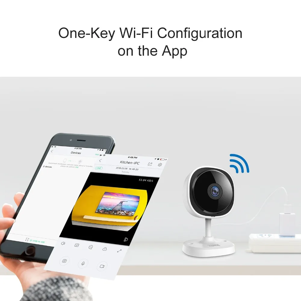SANNCE HD 1080P рыбий глаз IP камера беспроводная Wifi сетевая мини ночного видения IR Cut