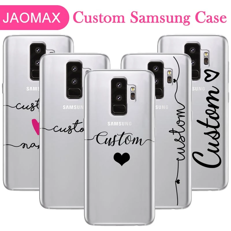 Jaomax Personalized Nama Kustom Untuk Samsung Galaxy S8 S9 A5 J5 2017 S7 Edge A8 2018 Lembut Transparan Silicone Cover Setengah Dibungkus Kasus Aliexpress