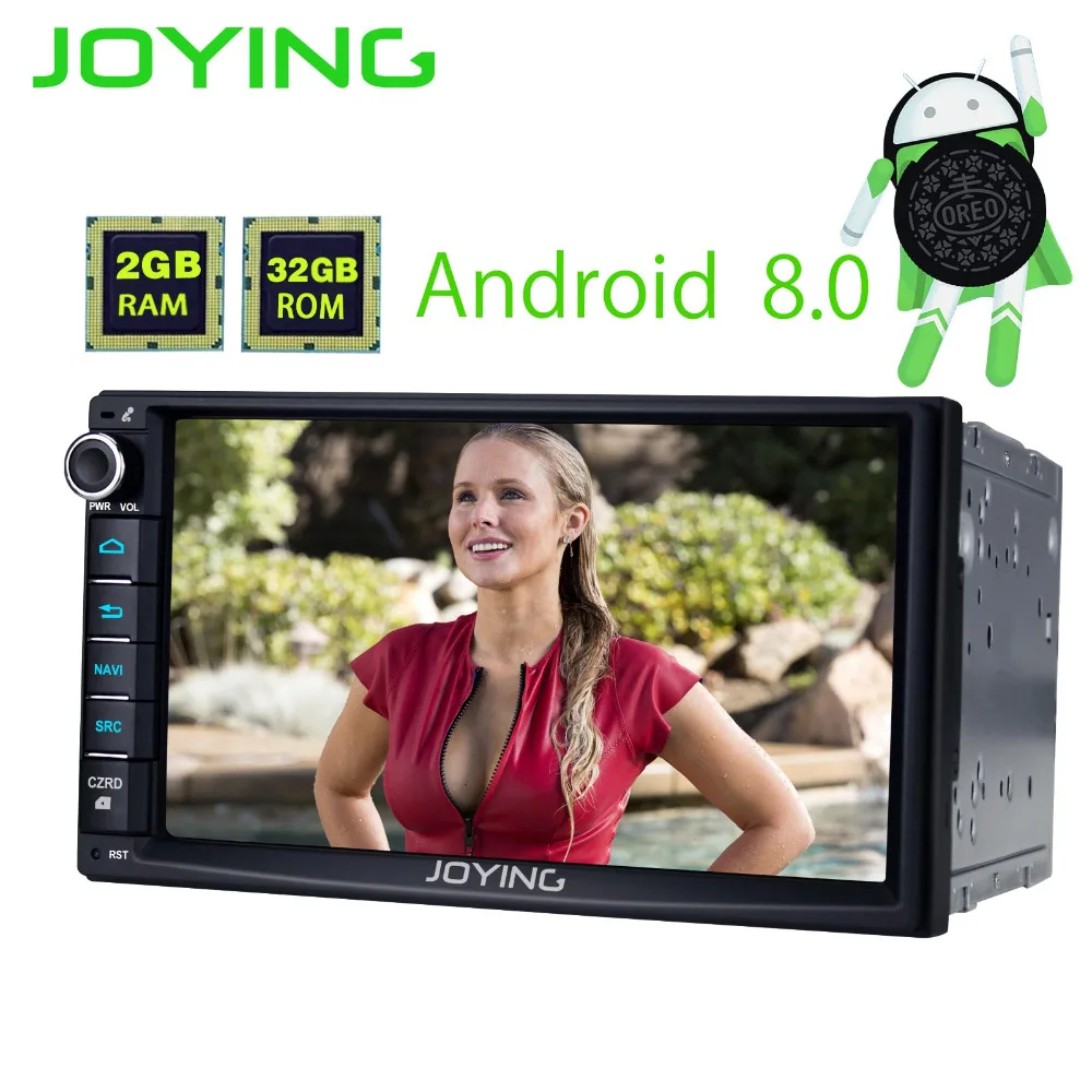 

JOYING 2 din Car Radio Universal 7 Inch Android 8.0 2din 8 Core Head Unit 2GB+32GB Stereo Support DVR BT Carplay GPS Wifi OBD