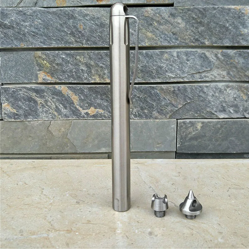 Tanie Długopis taktyczny Self długopis obronny ze stali nierdzewnej materiały na zewnątrz awaryjne element do tłuczenia szkła narzędzie 3 wymienne atak szef
