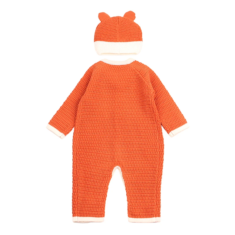 CieiK Baby Clothes Boy Girl Spring Romper+Hat 2 pcslot 2018 Knitted Jumpsuit Newborn Costume Warm Overall Infant Winter Outwear (11)