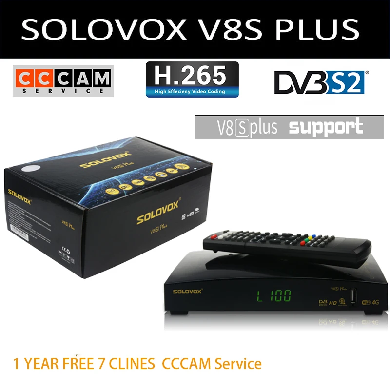 

Satellite Receiver Solovox V8S Plus Digital Receiver usb-wifi DVB-S2 Support H.265 cccam M3U Stalker 2USB Youprn WebTV Receiver