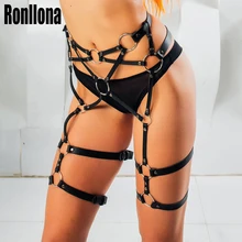 Sexual Leather Harness Sexy Garter Women Body Cage Underwear Flirting Erotic Punk Goth Waist Strap Leg Bondage Belts For Female