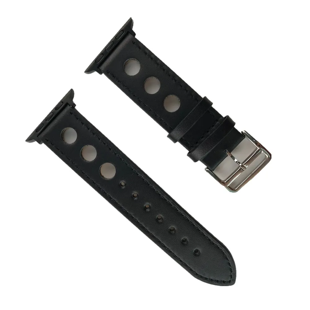 Apple iWatch Series 3 2 1 Bands FOLOME Top Grain Genuine Leather Loop Metal Clasp for Watch All Models 38mm and 42mm | Наручные часы