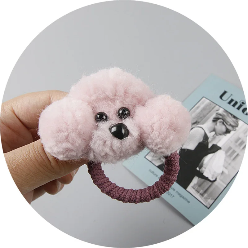 Горячая 3D милая плюшевая собачка в форме высококачественной корейской девочки 1 шт. веревка для волос креативные Детские Мультяшные зажимы для волос аксессуары для волос
