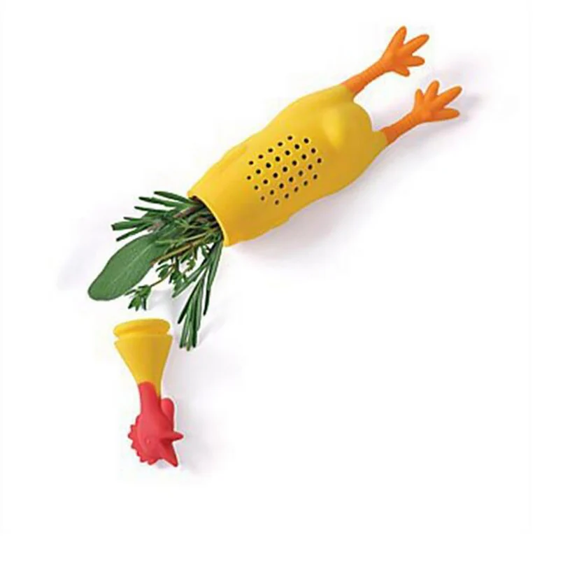 

1 Pc Creative Chicken Screams Chicken Pot Silicone Stew Soup Spice Container Storage Seasoning Box Kitchen Gadget