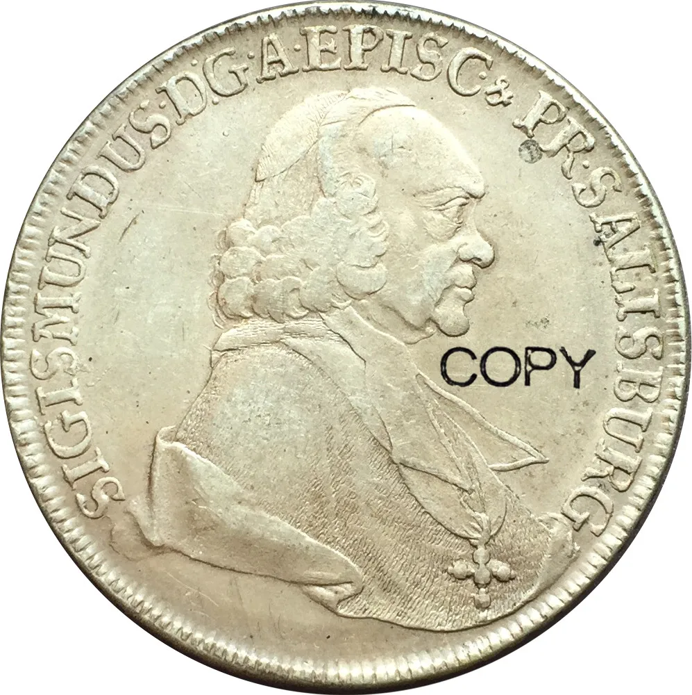 1761 Австрийские Штаты Зальцбург 1 Thaler Зигмунд III % 90 серебряных копировальных
