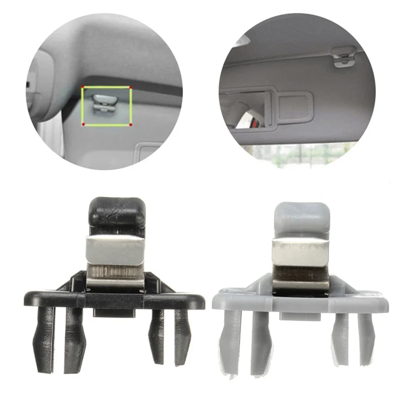 

For Audi A1 A3 A4 A5 Q3 Auto Roof Interior Sun Visor Clip Holder Hook Stand Auto Fastener Car Interior Accessories Auto Parts