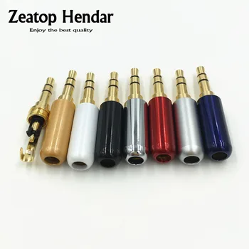 

10Pcs Copper 3.5 mm Audio Jack with Clip Gold Plated 3 Pole Male Adapter Earphone Plug for DIY Stereo Headphone