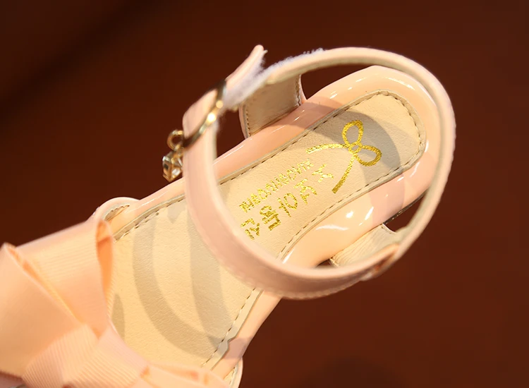 2019 летняя Новинка размер 26-30 детская обувь большой бант сандалии для девочек принцесса Beache обувь Мягкая маленькая девочка Студенческая