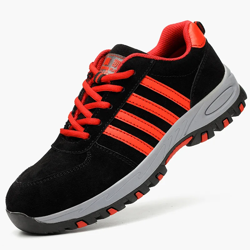 De Calçados Caminhadas Aço mesh Gray Proteção Da Gray prova leather Multifuncional Biqueira Moda Segurança Black Trabalho Esmagar Sycatree Leather Homens 2018 Sapatos Respirável Sapatilha qzXxRZO