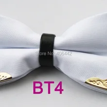 YIBEI coahella Ties, одноцветные белые галстуки-бабочки, смокинг, кожаный Пикер, регулируемый галстук-бабочка, металлический, для взрослых, Бабочка, предварительно завязывается