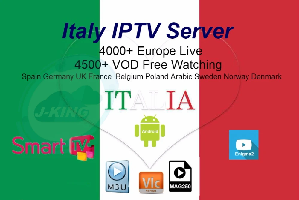 

Italy IPTV M3u Subscription Iptv Italy UK German French Spanish Mediaset Premium For Android Enigma2 Smart TV PC Linux OS
