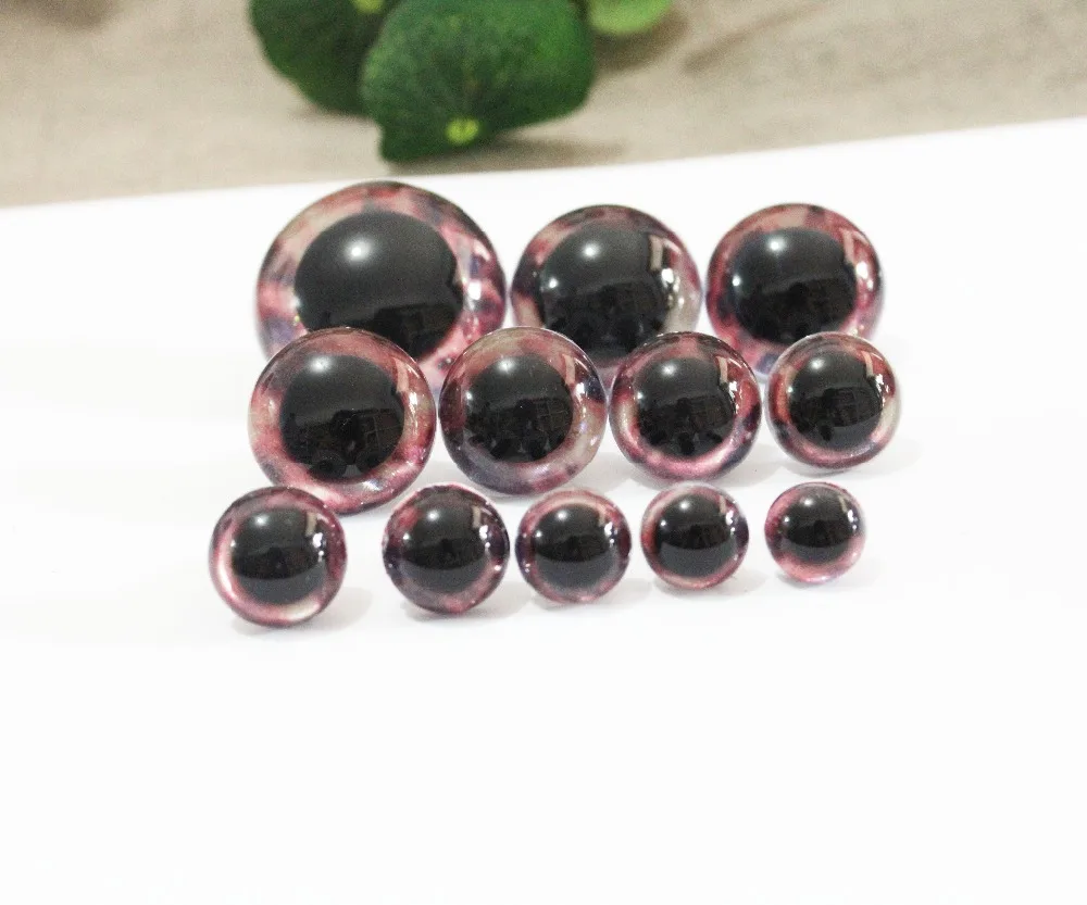 

20pcs/lot 13mm--40mm round clear safety animal toy eyes +new glitter fabric+ washer for diy doll findings--02