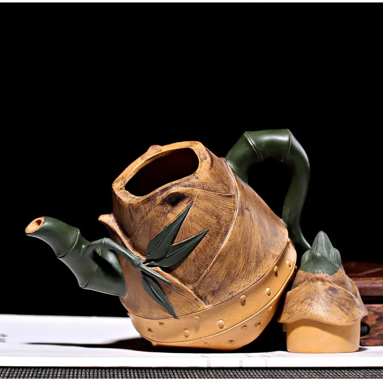 Креативный чайник Yixing Zisha для китайского чая кунг-фу, бутиковый чайник ручной работы из фиолетовой глины, Чайник Пуэр, китайский подарок