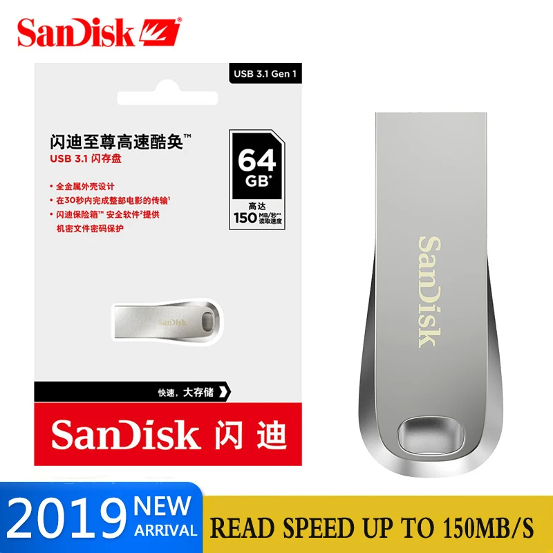 SanDisk 256GB USB 3 1 флеш накопитель 128GB 64GB память 32GB 16G U disco металлическая Клава для