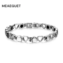 Здоровый Магнитный Браслет Любовник Сердце Дизайн 316L нержавеющая сталь здоровье и гигиена элементы ручной цепи ювелирные изделия