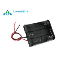 1 шт. пластиковый чехол для хранения батареи держатель для 3 X AA 3xAA 4,5 V+ провод