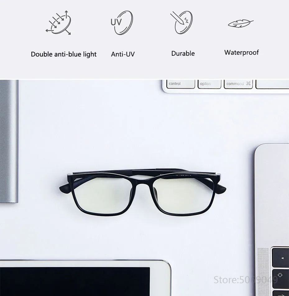 Xiaomi, светильник с защитой от голубого излучения, очки для чтения на компьютере, лимон, двойная защита, синий, 20%, процент отторжения, анти-УФ, для мужчин и женщин