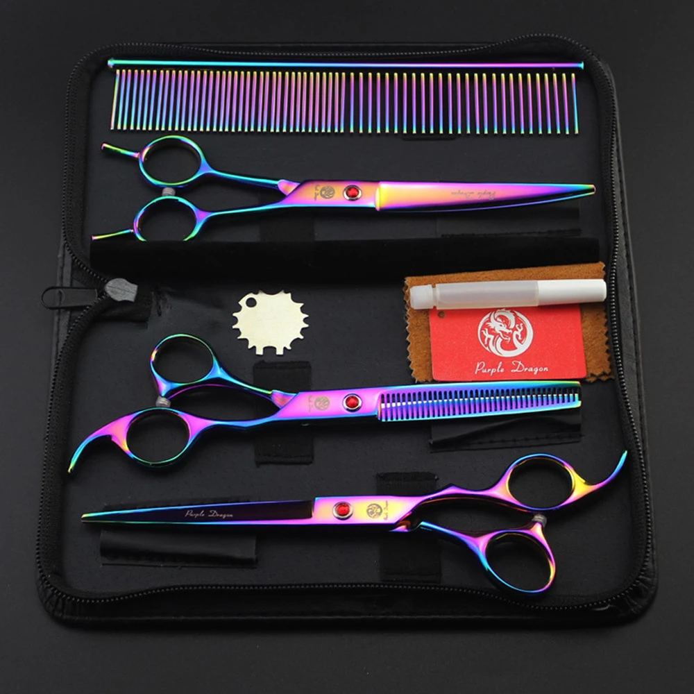 7.0 inch Pet Scissors Dog Grooming Scissors Set Straight 