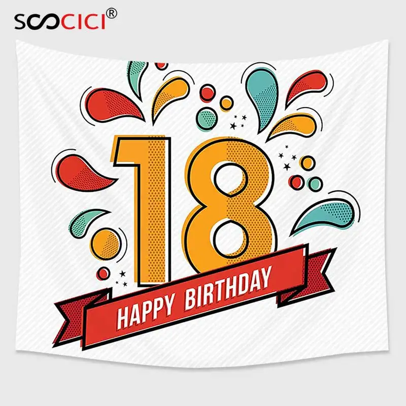 Картинка с надписью 18 лет с днем рождения