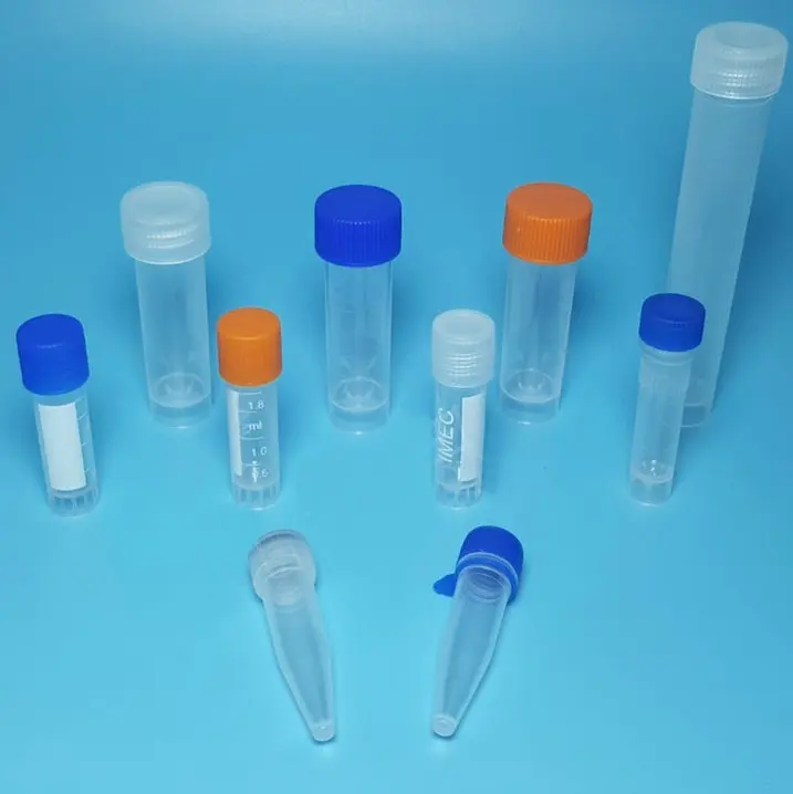 100pcs/lot 1.5ml 1.8ml 5ml 10ml Graduated Plastic Cryovial Tubes Cryo Freezing Tube pipes With Screw Cap | Канцтовары для офиса и
