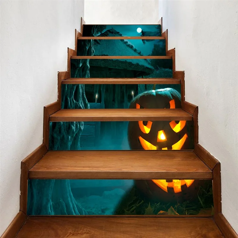 

Halloween Day DIY 3D Stairway Stickers Waterfall Stairs Stickers Fall Floor Wall Decor Decals Sticker Living Room Decoration MA2