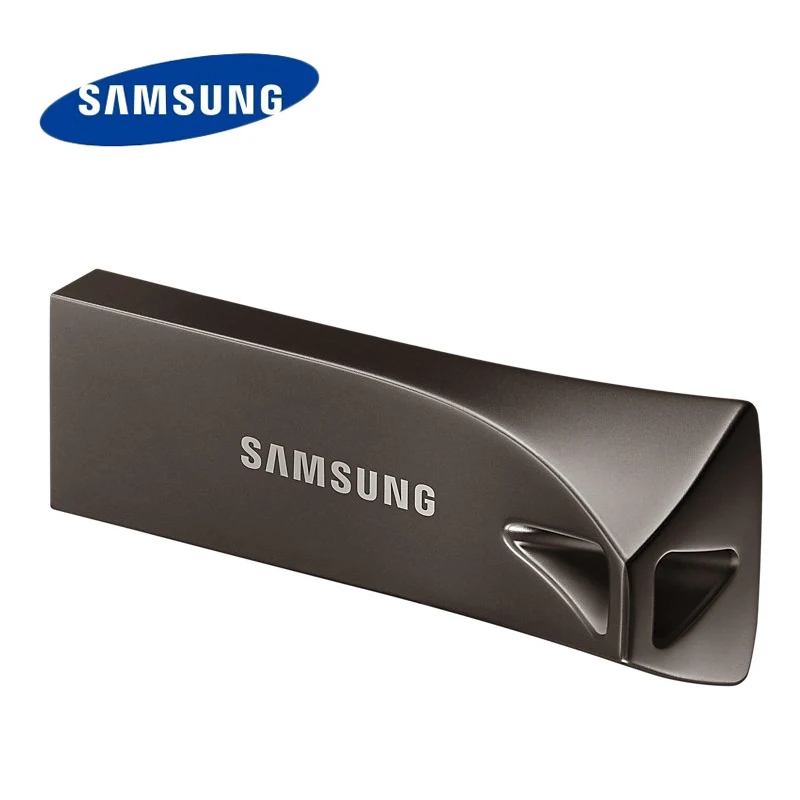Samsung USB флэш-накопитель 200 МБ/с. 32 Гб 64 Гб флэш-накопитель 300 МБ/с. 128 ГБ 256 ГБ Флэшка металлический флеш-накопитель модные микро USB3.1 палка - Цвет: gray