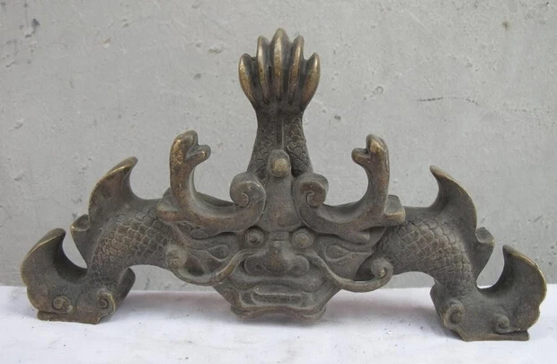 

004898 China Classical Bronze Unique shape of the Dragon Study room statue