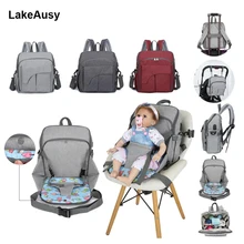 Lakeausy складной водонепроницаемый USB мумия пеленки сумка Путешествия Обеденный сиденья коврик для беременных рюкзак bolsa maternidade