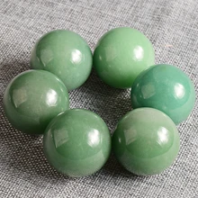 40 мм Диаметр драгоценных камней Натуральный Зеленый Авантюрин Хрустальные шарики фэн шуй камень и Минеральные Кристаллы излечиваюший чакры рейки мяч