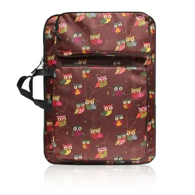 Сова Мода Искусство школьная сумка Дети Искусство Набор эскизная доска сумка для рисования - Цвет: Brown