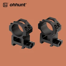 Ohhunt Охота прицела кольца 1 дюймов 2 шт. высокая прочность Пикатинни Вивер база для рейки для прицел ружейный лазер
