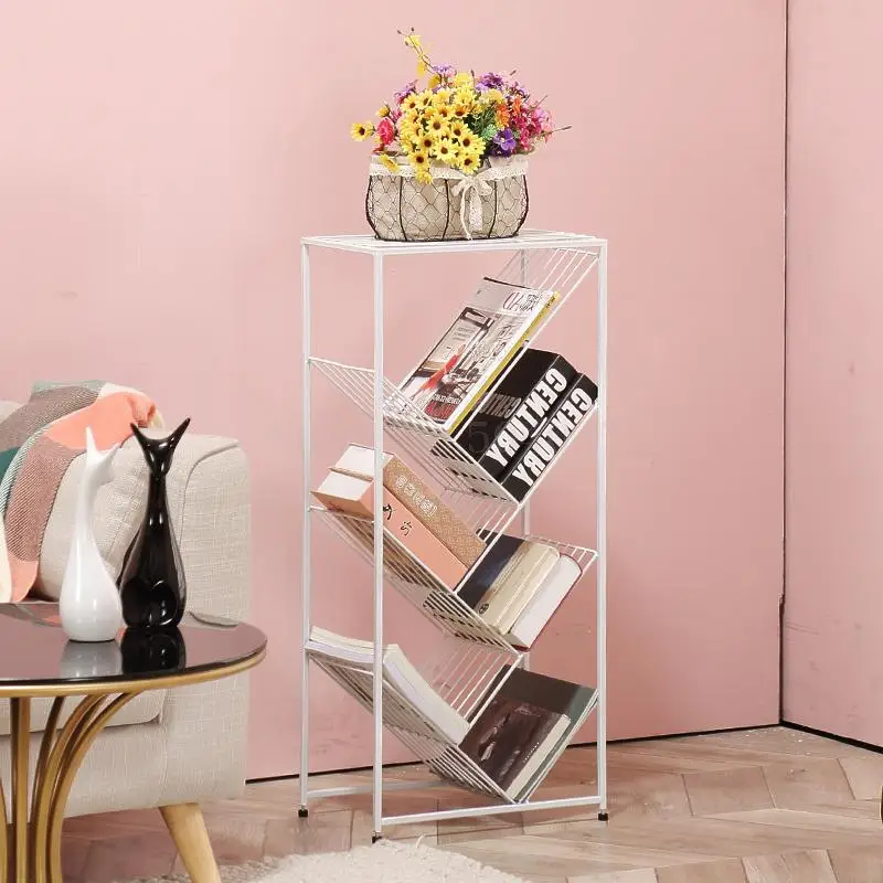 Iron multi-layer simple bookcase storage rack simple modern floor children's bookcase tree-shaped bookshelf