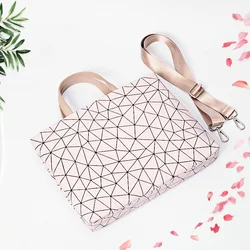 Sac en cuir PU 2021 pour ordinateur portable, étui géométrique, sac à bandoulière, livraison gratuite 