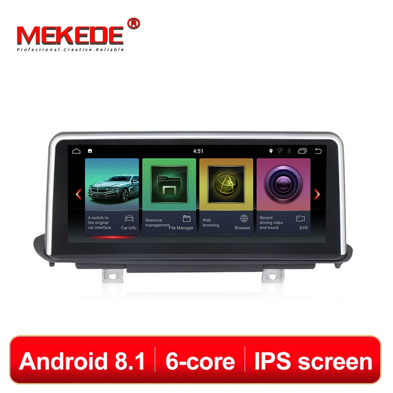 

MEKEDE 6 Core Android 8.1 10.25'' IPS screen Car Multimedia Player DVD GPS Navigation For BMW X5 F15 2014-2017 NBT system 4G Lte