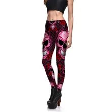Jigerjoger Хэллоуин розовые туфли в сеточку с принтом черепа; Штаны дышащие рождественские праздиков, тренажерный зал Женская обувь, большой размер леггинсы XXXXL