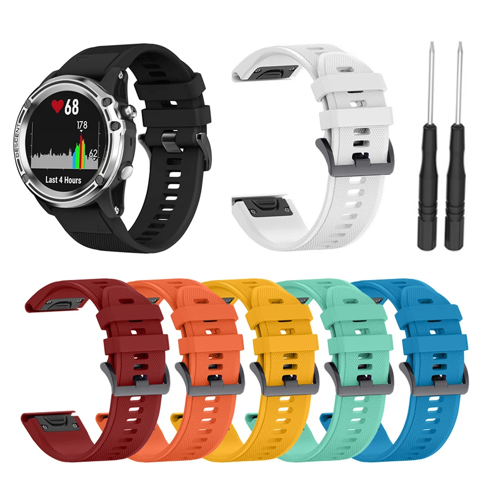 

Band for Garmin Fenix3 HR/5x/5x Plus Replacement Smart band Breathless Durable Wristband Sport Silicone strap GPS Sport Watch